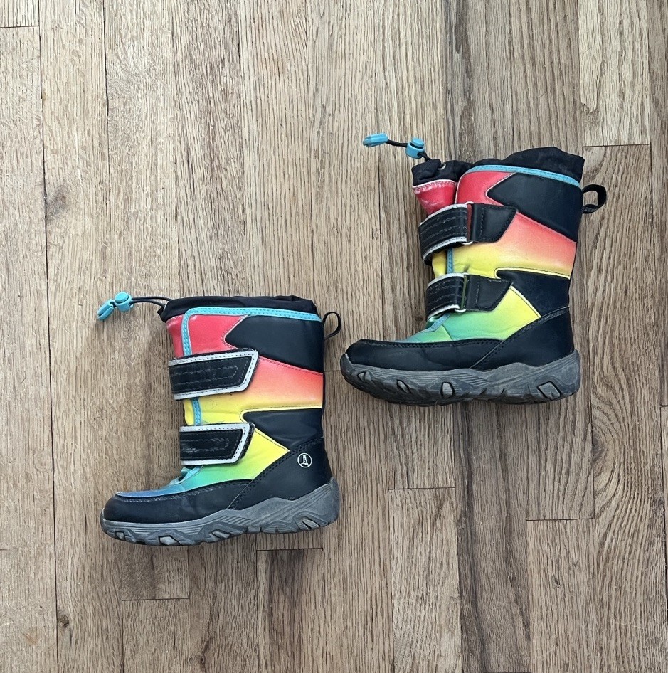 Lands End Snow Flurry Winter Boots Insulated Youth / Adolescent Size 10 M
