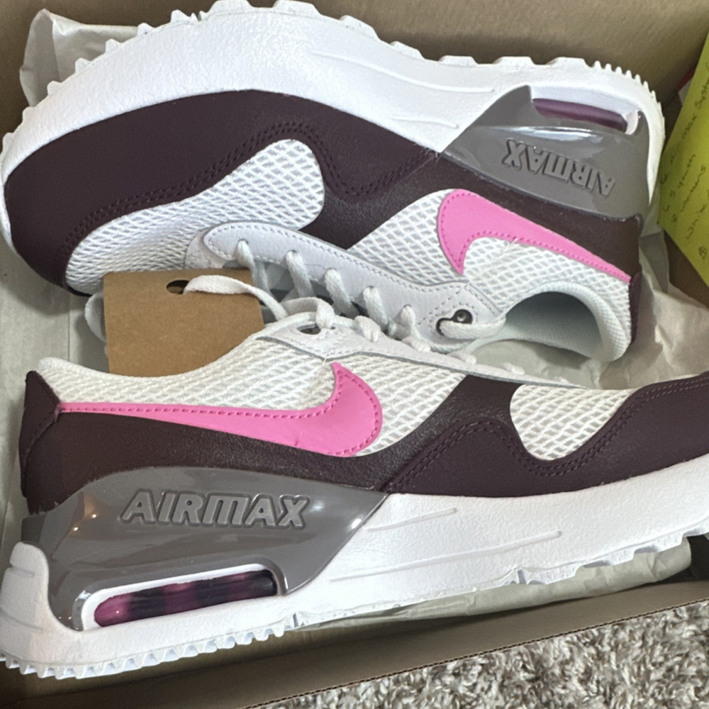 Nike Air Max SYSTM (GS) Kids Sneaker 6.5Y White/Pink/Purple DQ0284-116