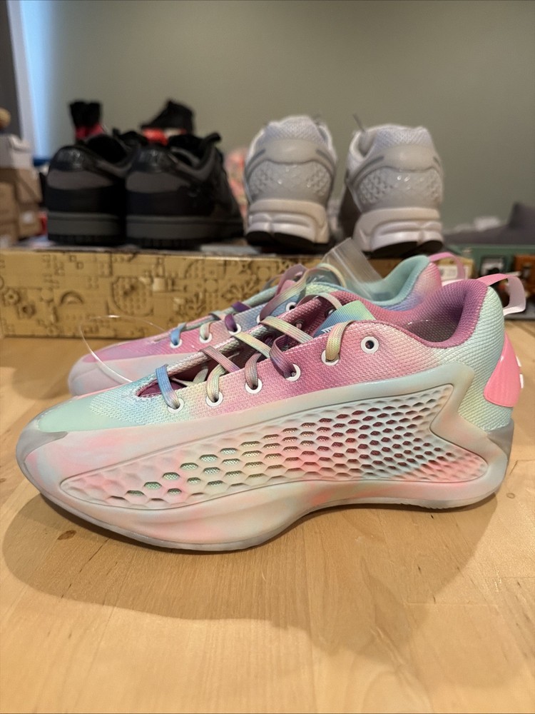 Adidas AE 1 Low J “3SSB” PE Tie-Dye Cotton Candy Colorway Size 6Y/7 Wms JR3916