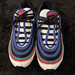 Nike Air Max 97 Multi Color Red Blue Green 5.5 Kids Or 7 Women