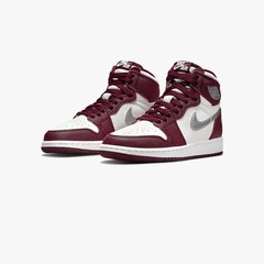 Brand New Air Jordan 1 Retro High OG GS Bordeaux Metallic Silver 575441-611 7Y