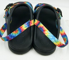 Chaco Chillos Sport Kids Shoe Size 5 Black Tie Dye Rubber Waterproof Sandals