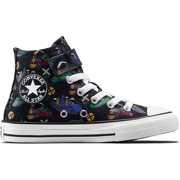 Converse Chuck Taylor Hi 1V Black Train Print NEW Kids Size 3 Youth