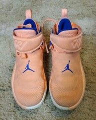 Nike Youth Jordan Why Not Basketball Sneakers Orange Royal Size 4Y.