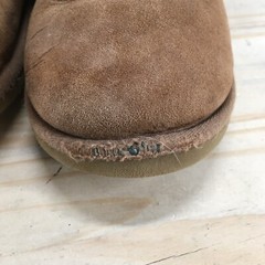 UGG Boots Youth 6 Bailey Button Shearling Brown Round Toe Ankle Top SN 5991