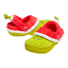 Crocs Unisex-Child Classic The Grinch Lined Clogs 3 Little Kid – NEW