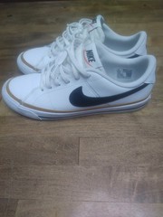 Nike Court Legacy Sneaker White/Black Gum Low Top Lace Up US 6Y