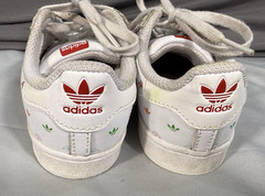 Adidas Superstar Allover Trefoild Logo Print Kids Size 10 Ortholite