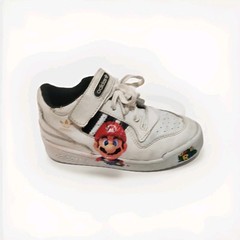 Adidas Forum Low White Black Mario Brothers Nintendo Logo On The Side Size 11C