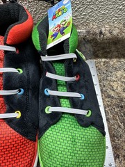 Super Mario And Luigi Mock Hi-Tops Step In Slippers Unisex Size 4/5 Youth