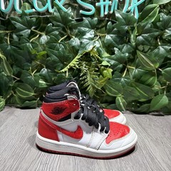 Nike Air Jordan 1 High OG Shoes Toddler Size 11 C White Red Heritage AQ2664-161