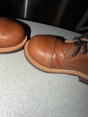 Mikoleon Heirloom Classic handmade leather boots in brown. 6.5 INCHES Toddler