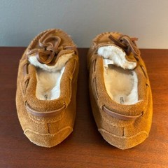 J. Crew Crewcuts Kids Sherpa Suede Lodge Slippers Kids Size 11
