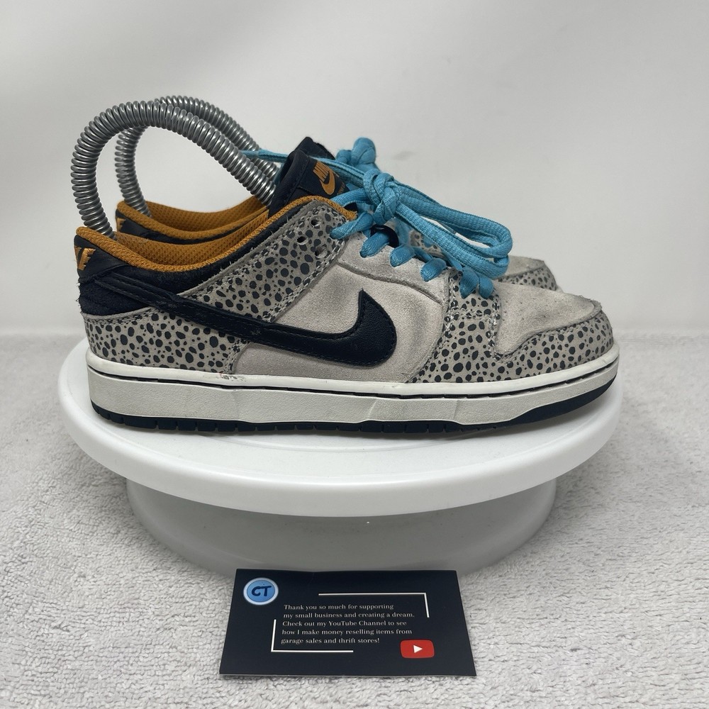 Nike Air SB Dunk Low Pro Safari Olympics Paris Electric Shoes Size 1Y HF7841-001