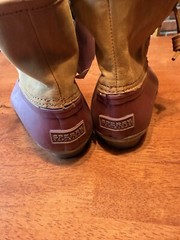 Sperry Top-sider Waterproof Rubber Boots & Bonus Tall Boots Burgundy Beige Sz. 5