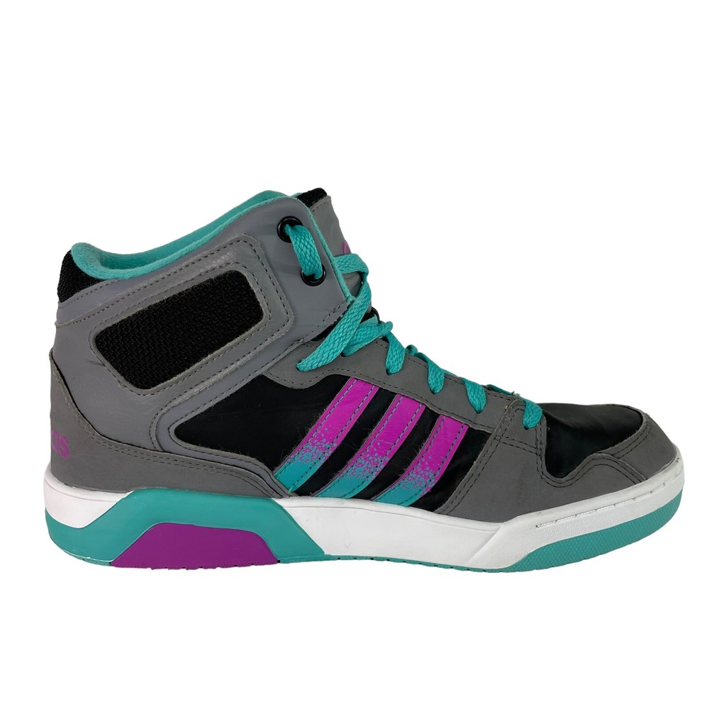 Adidas BB9TIS Mid K Retro Mid Top Sneaker Youth Kids Shoes 6.5 Gray Rainbow
