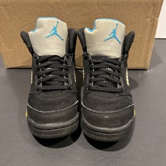 Size 2.5Y – Air Jordan 5 PS Preschool “Aqua” Black Blue Yellow 440889-047 No Box