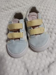 Vans Kids Sneakers in Pastel Blue and Yellow 7 T