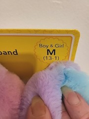 Peeps Bunny Rainbow Color Slippers & Headband Set Girls or Boys Shoe Size M 13/1