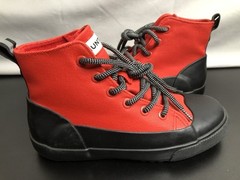 Hunter for Target High Top Canvas Rubber Dipped Sneakers Youth Sz 2 Red Black