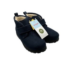 Cat & Jack Kids Navy Blue Faux Suede Shearling Lined Chukka Boots Size 11 NWT