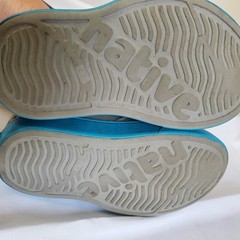 native jefferson slip on grey and blue unisex kids shoes c7