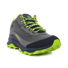 Merrell Big Kids Moab Speed Mid Navy/Grey/Lime Shoes MK265212