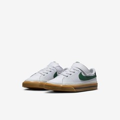 Nike Court Legacy Big Kid Size 3Y White/Fir Gum Light Brown DA5381-134