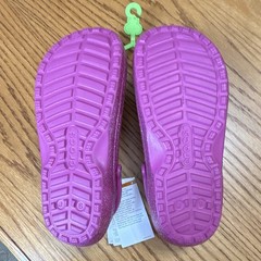 Crocs Classic Lined Glitter Clog Pink Unisex Kids Slip-On Sandal US J6