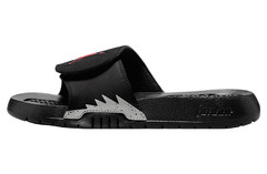 Air Jordan Hydro V Retro Black Fire Red Silver 555511-061 Size 5Y Youth Slides