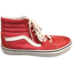 VANS Off the Wall High Top Sneakers Unisex Size M7.5/W9 Red Suede Lace Up 721356