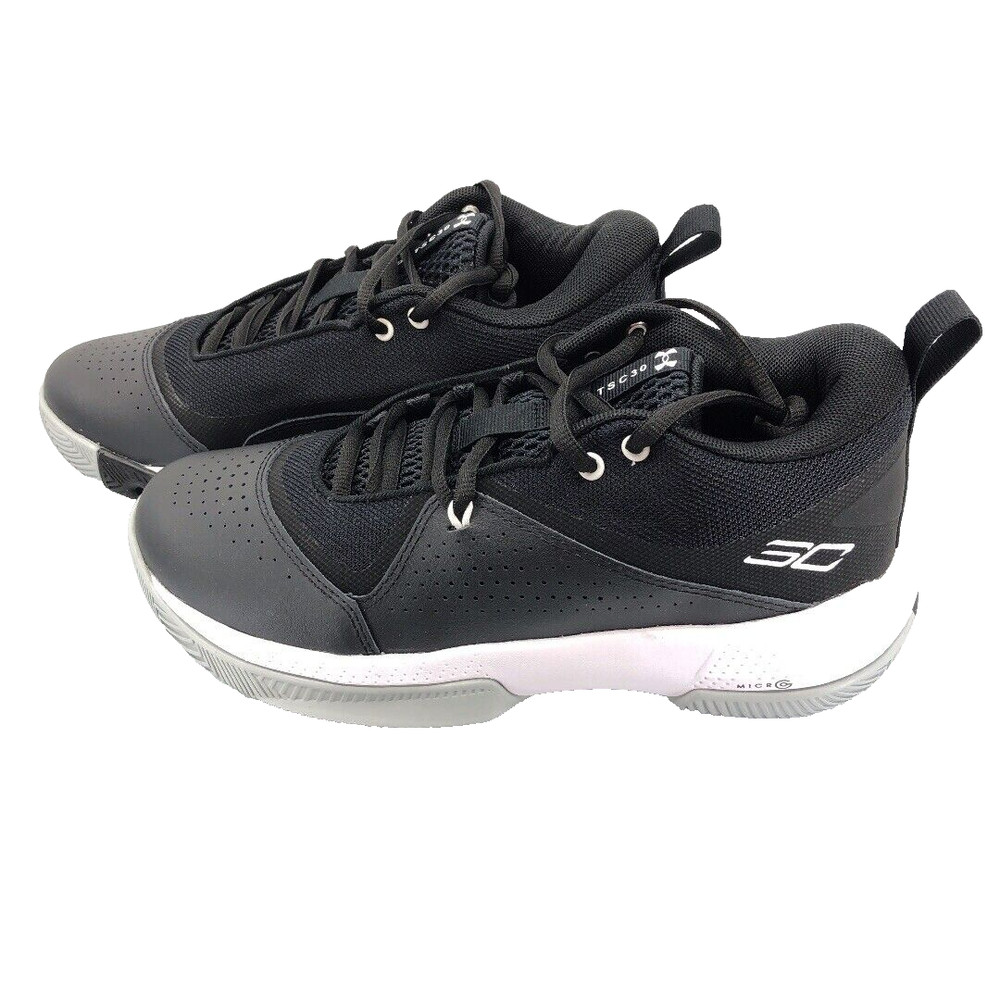 Under Armour GS SC 3Zero IV Black White Athletic Shoes Size 7Y New
