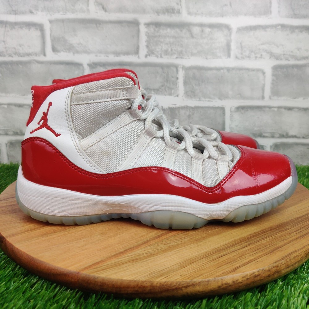 Nike Air Jordan 11 Retro GS Cherry Youth Size 5.5Y Red White Shoes 378038 116