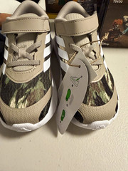 adidas Runfalcon 6 EL Cloudfoam Hook & Loop Camo Low Top Sneaker US 9.5