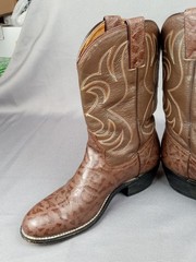 Justin Cowboy Boot Youth Junior Kid Shoe Size 5.5 Western Round Toe Casual Rodeo