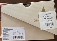 VANS Old Skool V Disney Mickey Mouse Blue Hook & Loop Kids Sneaker US 13