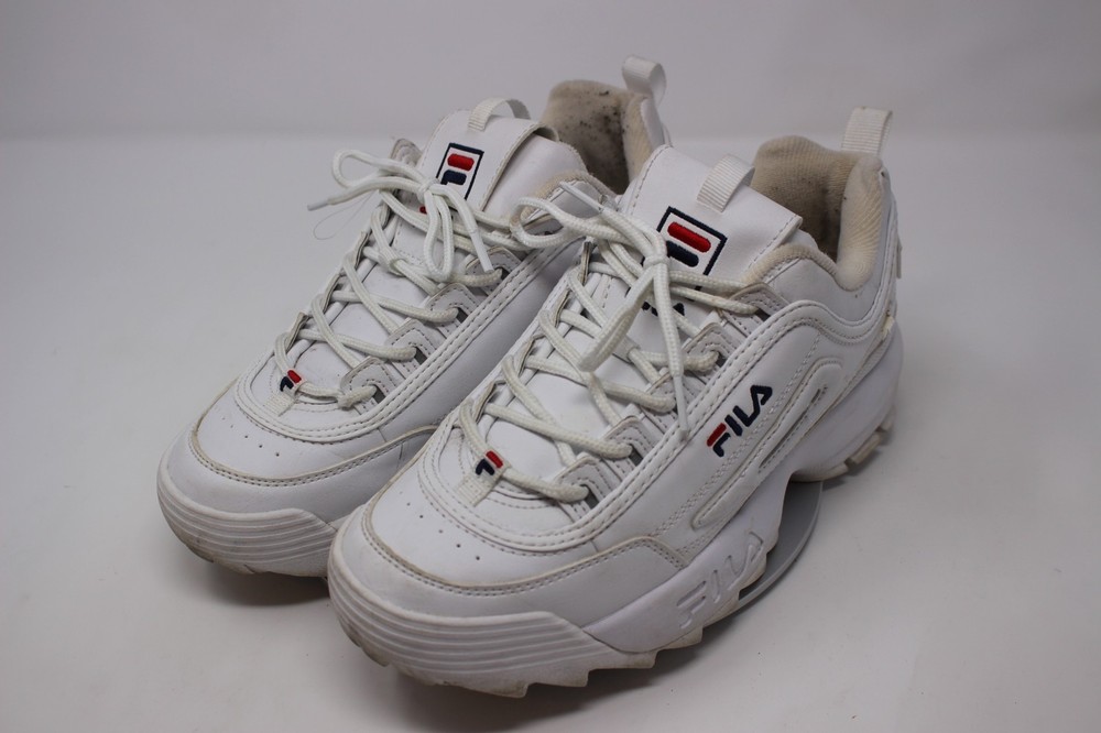 FILA Disruptor 2 Kids Size 7 White Chunky Platform Athletic Sneakers FW02945-111