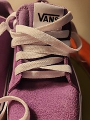 VANS Seldan Pop Lunar Rock Sneakers Shoes Logo Purple Youth Size 2 Worn Once EUC