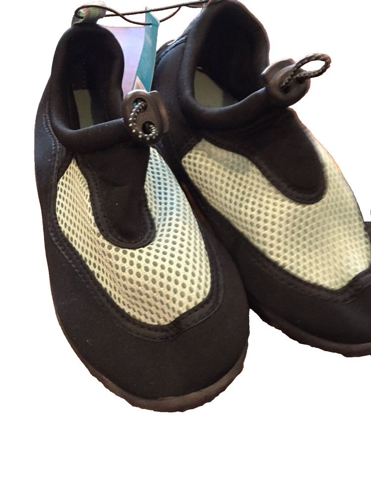 West Loop size Medium 2-3 Kids Aqua Shoes Green Black Water Summer Beach Shoes