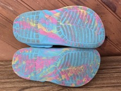 Crocs Marbled Tie Dye Clogs Colorful Size Kid’s J1 Teal Pink Yellow Sz 1
