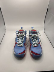 Moolah Kids Press Break high top kicks white, blue, red Y 5.5