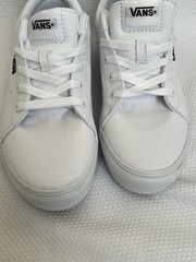 Vans Seldan Platform Canvan Sneakers Kids Size 3, 4- White