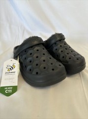 Joybees Child’s Sz 11 Varsity Lined Clog Black/charcoal