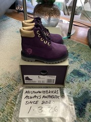 DS 2023 Timberland Premium 6 IN WP Purple Birth Of Hip Hop Nubuck Toddlers Sz 6
