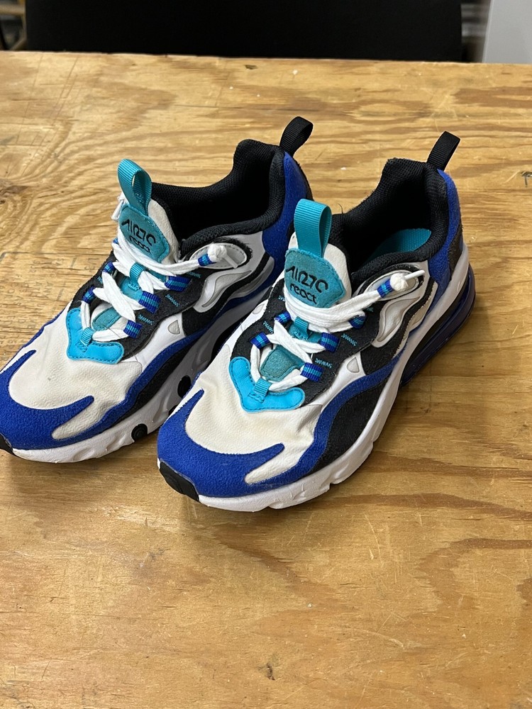 NIKE AIR MAX 270 REACT WHITE BQ0103-105 4 YOUTH SNEAKER
