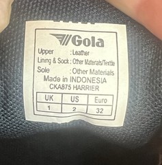 Gola Navy Suede Red Leather Wingflash Harrier Lace Up Retro Sneakers, size 32 2