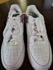 Nike Air Force 1 Light Pink Leopard Youth 5.5Y Sneakers Girls Low Top Shoes