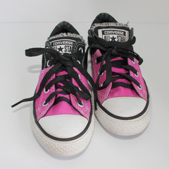 Converse Chuck Taylor Madison OX 651748F Pink Black Kids Sneakers Juniors US 13