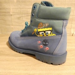 Timberland SpongeBob SquarePants Waterproof Boots Mens/Youth 7 Womens 8.5 Blue