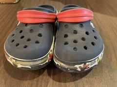 Crocs Navy Blue Red White Disney Clogs Shoes Toddler 11 Genuine Logo